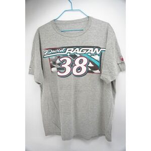 GC‎ Vintage David Ragan #38 NASCAR Shirt Mens Racing Graphic Gray No Tag / Size